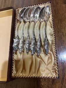 Old Silver Demitasse Spoon (SET 6) - Imagen 1 de 8