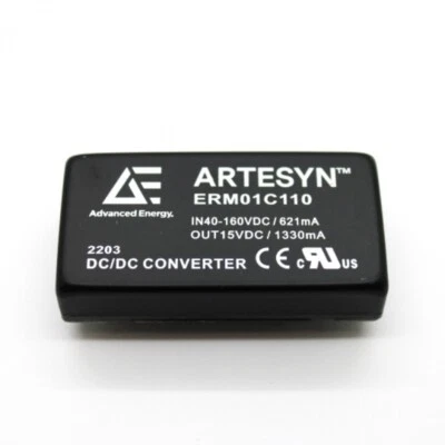 Artesyn 15VDC 1.33A 20W 1-Output Isolated DC/DC Converter ERM01C110 - Image 1 of 2