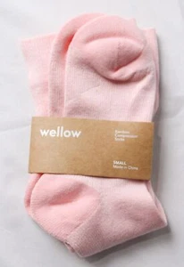 Wellow Women's Rose Twist Bamboo Compression Socks HT3 Size-Small Color-Pink NWT - Picture 1 of 4