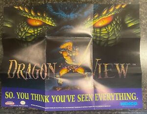 Drakkhen 2: Dragon View (SNES Super Nintendo) Poster Only, NO GAME - Authentic