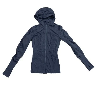 Chaqueta Reversible Lululemon Talla 4 Dance Studio Gris Con Capucha Bolsillos Cremallera Completa LEER Foto 1 de 4