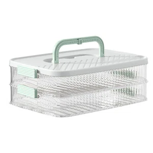 Plastic Storage Containers Lunch Box Multi-layer Box Food Pots Fridge Stackable - Picture 1 of 12