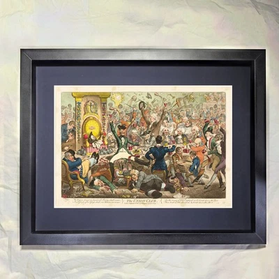 Arte James Gillray "The Union Club" enmarcado personalizado Foto 1 de 3