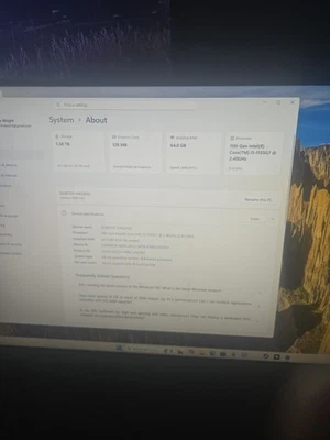 Intel i5 10th Gen 8GB RAM 128GB SSD Windows 10 all in one pc - Image 1 of 2