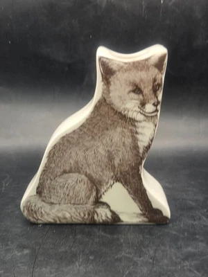 Florero de porcelana de zorro de 6 pulgadas de alto Foto 1 de 4