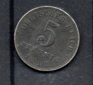 Deutsches Reich 5 Pfennig 1917 - Bild 1 von 2