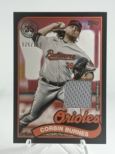 Corbin Burnes 2024 Topps Series 2 1989 Baseball Relic Jersey Orioles Black /199 - Picture 1 of 4
