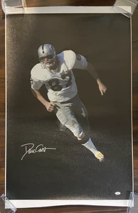 DAVE CASPER NFL OAKLAND RAIDERS HAND SIGNED CANVAS POSTER  24X37" JSA/COA - Bild 1 von 3