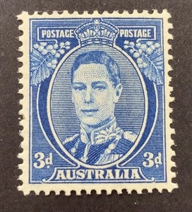 Australia 1938 KGVI 3d Blue, Die III P14.75x14 - MNH - Picture 1 of 2