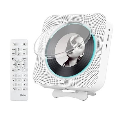 Lecteur CD Bluetooth Portable, Lecteur CD Mural, Lecteurs de Musique Audio 8258 - Bild 1 von 4