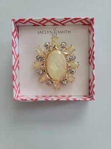  JACLYN SMITH Vintage Floral Gold/Opal Brosche/Anstecknadel/NEU  - Bild 1 von 5