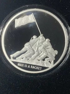 2017 Silver Shield War is a Racket Silver 1oz Proof Round Monumental Truth 1 - Picture 1 of 3