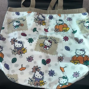 Hello Kitty Canvas-Einkaufstasche mit großer Kapazität Arbeit Pendeln Tragetasche Schulter - Bild 1 von 2