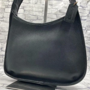 Coach Ergo One-Shoulder Bag Black Leather 9020 Made in USA 20cm Long x15cmWide - Picture 1 of 24