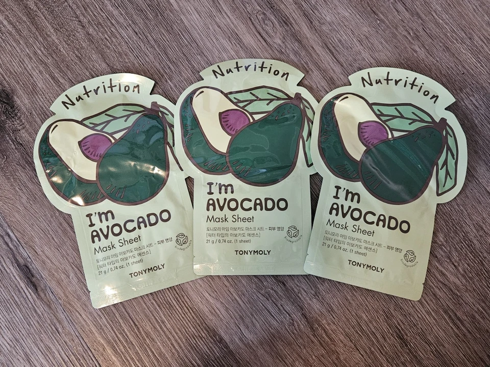 Máscara de hoja de aguacate Tony Moly I'm (3 en total) nueva en paquete Foto 1 de 1