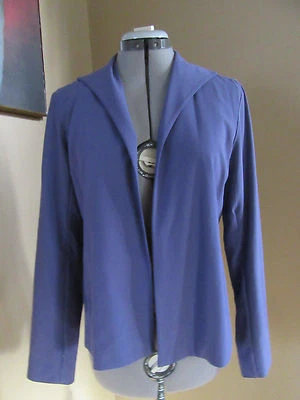 Blazer EILEEN FISHER Mezcla de Lana Frente Abierto en Violeta Talla XS Foto 1 de 4