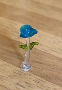 Vintage-Mid-Century-Tiny Hand Blown Glass Flower Figurine - Picture 1 of 4