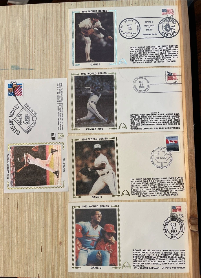 Lote sortido de cinco capas para cachet de gateway World Series FDC Zaso - Imagem 1 de 1