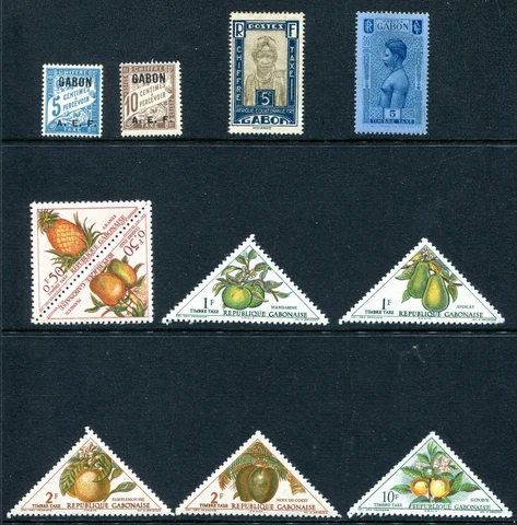 Gabon 1928 - 1962 Postage Due Unused Lot Cover