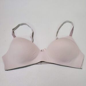 Victoria's Secret Women Bra 38C Pink T-Shirt Lightly Lined Wireless Convertible