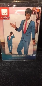 Mens Teddy Boy Suit 60s Fancy Dress Costume Large - Picture 1 of 1