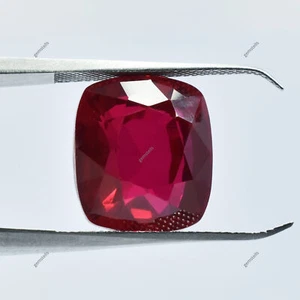17.90 Carat Rare Natural Perfect Red Ruby Cushion Shape CERTIFIED Loose Gemstone - Picture 1 of 13