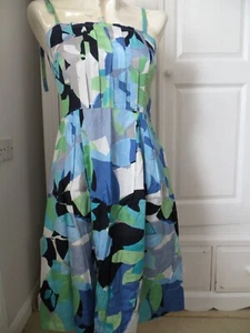 Monsoon blue sun Dress size 10 - Picture 1 of 3