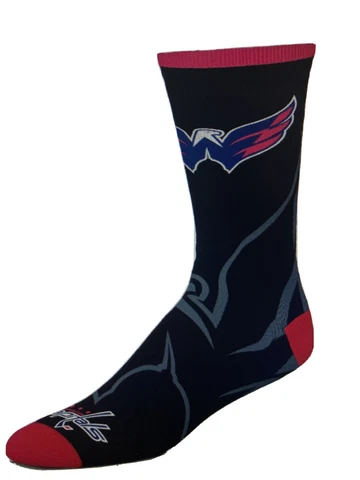 Washington Capitals NHL Men's Tone Black Socks Size Large (8-13) ~ NWT Cover