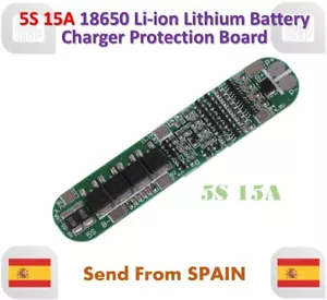 5S 15A 18.5V Li-ion Lithium Battery 18650 Charger PCB BMS Cell Protection Board - Imagen 1 de 5