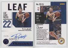2018-19 Panini Chronicles Signatures Purple /25 TJ Leaf #CS-TJ.1 Auto