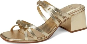 Kate Spade Carolina Metalic Block Heel Sandals, Size 8, NEW, Original $228 - Picture 1 of 8