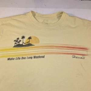 TOMMY BAHAMA RELAX HAWAII ALOHA HAWAIIAN BEACH WEEKEND TEE T SHIRT Mens M Yellow - Picture 1 of 5