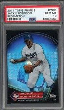 Jackie Robinson Brooklyn Dodgers 2011 Topps Prime Redemption Card #PNR3 PSA 10