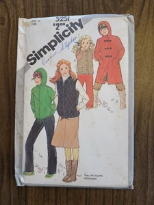 De Colección Simplicity 5251 Niñas Abrigo con Capucha Chaleco Chaqueta Patrón Talla 14 Sin Cortar - Imagen 1 de 3