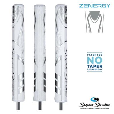 SUPERSTROKE 2024 ZENERGY TOUR 2.0 PUTTERGRIFF - WEISS/SILBER + KOSTENLOSES GRIFFBAND