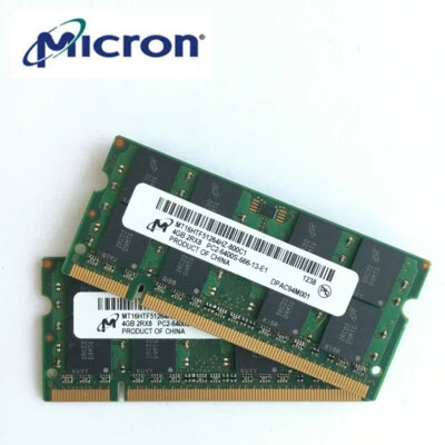 Micron 4GB DDR2 PC2-6400S 800MHz DDR2 Sodimm Memory RAM (MT16HTF51264HZ800C1) - Image 1 of 2