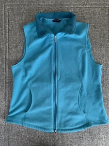 Lands' End Weste Fleece Full Zip Vest, Damen L Large 14-16 blau Thermacheck - Bild 1 von 8