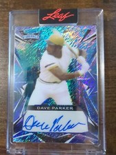 DAVE PARKER 2023 LEAF VIBRANCE BLUE SHIMMER AUTO 11/12! PIRATES - BA-DP1