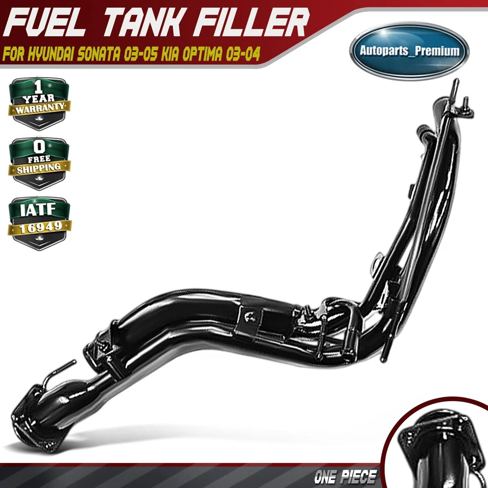 Pescoço de enchimento do tanque de combustível para Hyundai Sonata 03-05 Kia Optima 03-04 L4 2.4L V6 2.7L - Imagem 1 de 4