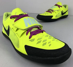 Nike Zoom Rival SD 2 Neon Yellow Size 11 Rotation Disc Track & Field Shot Put - Picture 1 of 12