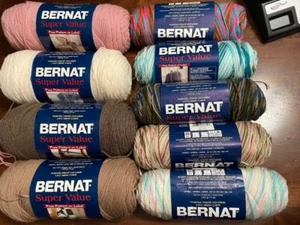 Bernat Yarn - SUPER VALUE - worsted 4-ply acrylic - several to choose from! - Picture 1 of 48