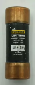 Fusible industrial BUSSMANN Limitron JKS-15 15A 600V - nuevo y sin usar - Imagen 1 de 4