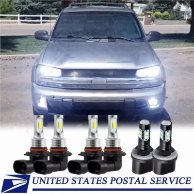 Kit de 6 bombillas LED 6000K + luz antiniebla para Chevrolet Trailblazer 2002-2005 Foto 1 de 4