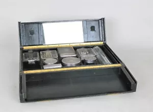 Valise nécessaire de toilette, cristal et argent, début XXème siècle - Picture 1 of 8