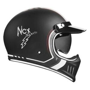 Casque NOX SEVENTY NINE moto cross vintage Racer noir XS/S/M/L/XL/XXL
