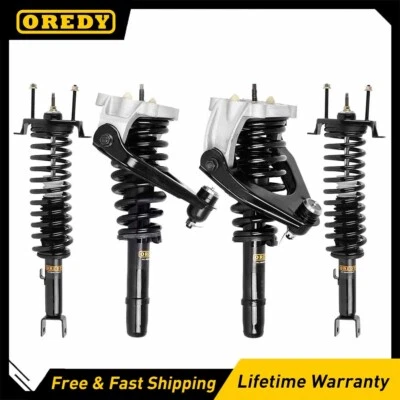 4pc Front Rear Struts w/ Control Arm for 2001-2006 Chrysler Sebring Convertible Foto 1 de 4