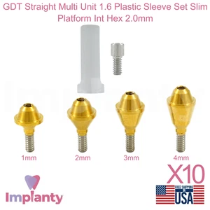 10x GDT Recto Multi Unidad 1.6 Juego de Mangas de Plástico Plataforma Delgada Int Hex 2.0mm - Imagen 1 de 15