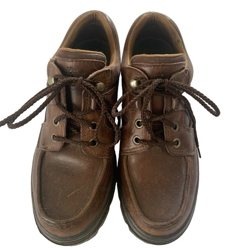 Scarpe da lavoro Timberland taglia 6 in vera pelle da trekking marroni stivali bassi stringati