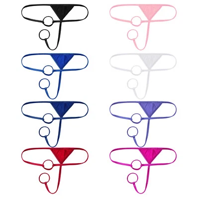 Herren Low Rise O-Ring T-Back Thong Elastisch Bikini Slip Unterwäsche Reizwäsche - Bild 1 von 3