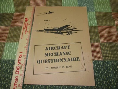 Libro Joseph Ross Cuestionario Aeronave Mecánico Piloto Entrenamiento Avión Manual Foto 1 de 4